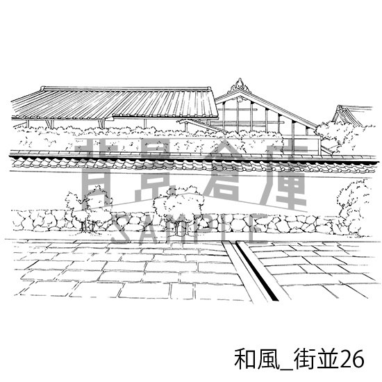 和風の背景集_セット15(街並)