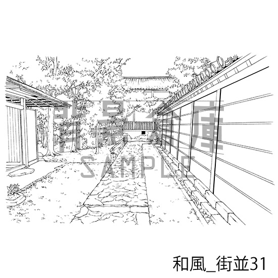 和風の背景集_セット15(街並)