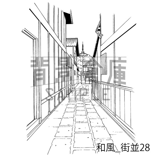 和風の背景集_セット15(街並)