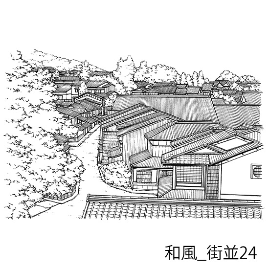 和風の背景集_セット15(街並)