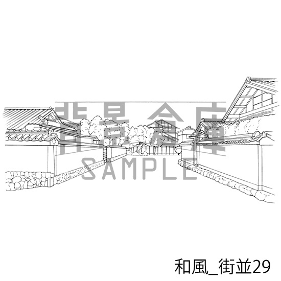 和風の背景集_セット15(街並)