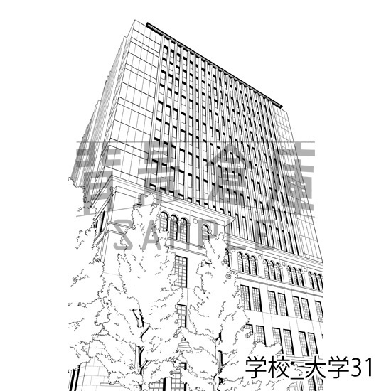 学校_背景素材集47(大学)_トーン