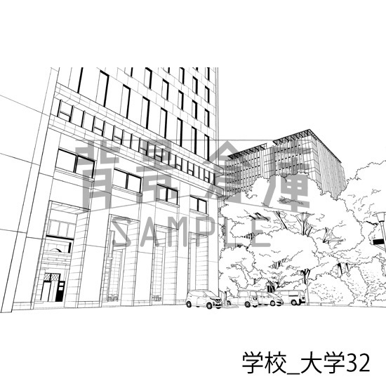 学校_背景素材集47(大学)_トーン