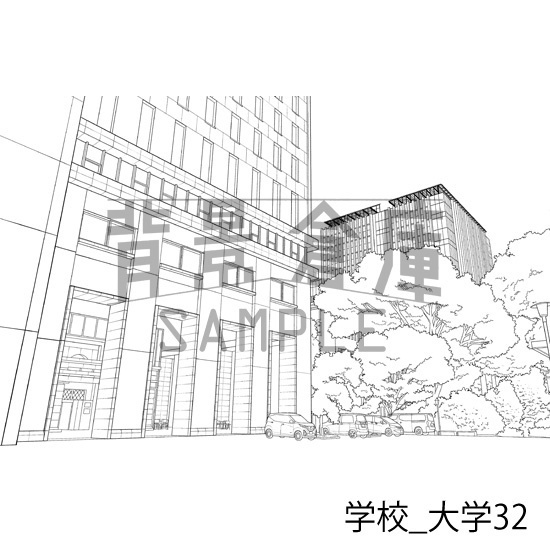 学校_背景素材集47(大学)_トーン