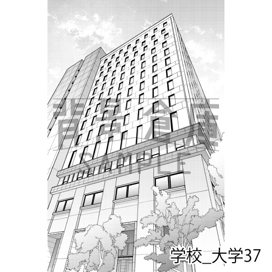 学校_背景素材集48(大学)_トーン