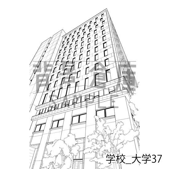 学校_背景素材集48(大学)_トーン