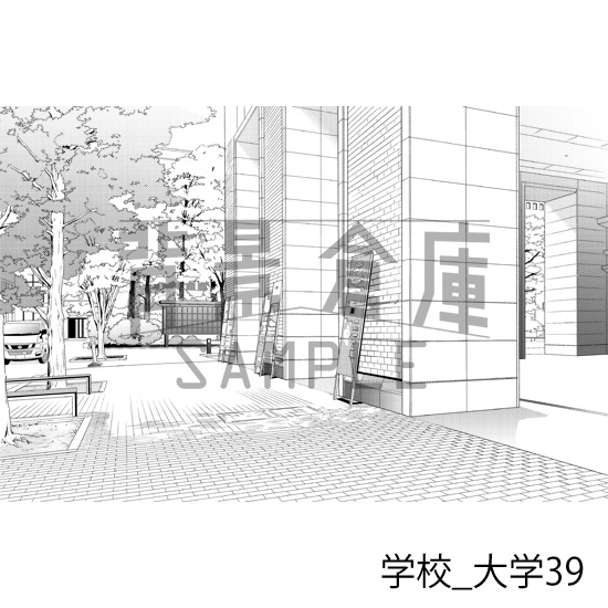 学校_背景素材集48(大学)_トーン