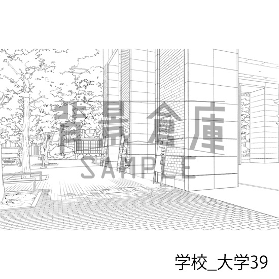 学校_背景素材集48(大学)_トーン
