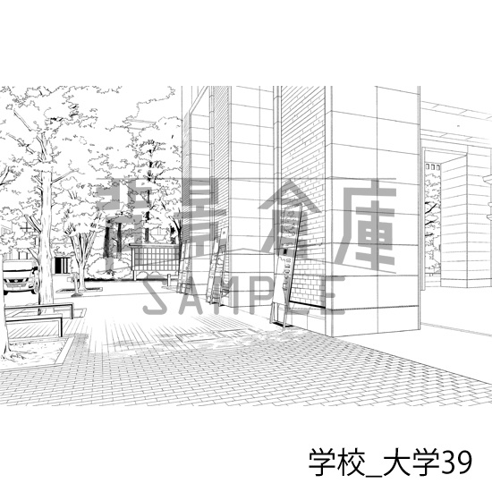 学校_背景素材集48(大学)_トーン