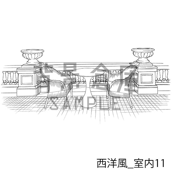 西洋風の背景集_セット3(室内)