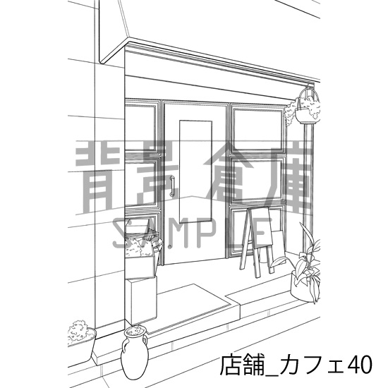 店舗_背景素材集31(カフェ)_トーン