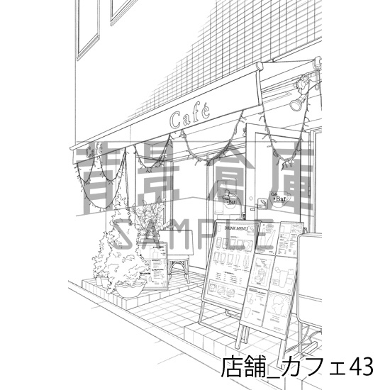 店舗_背景素材集31(カフェ)_トーン