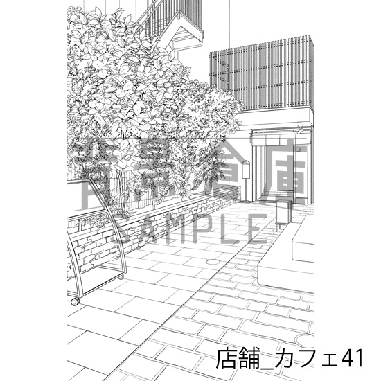 店舗_背景素材集31(カフェ)_トーン