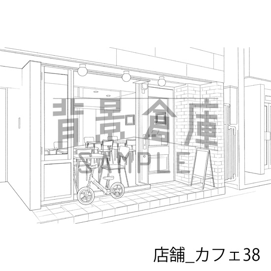 店舗_背景素材集31(カフェ)_トーン