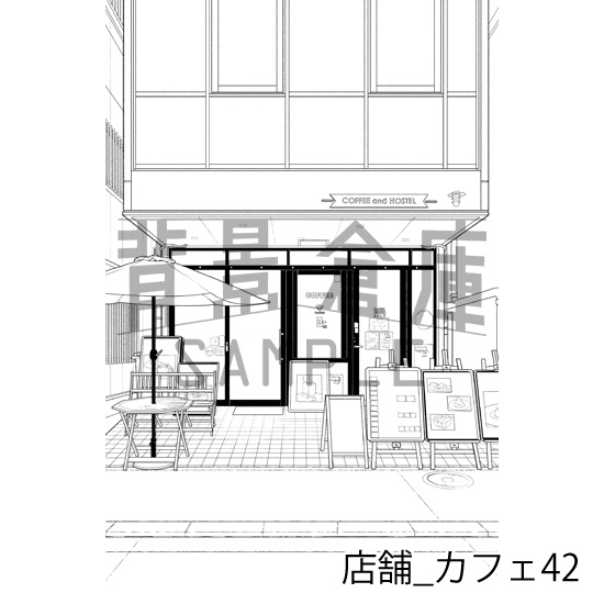 店舗_背景素材集31(カフェ)_トーン