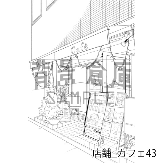 店舗_背景素材集31(カフェ)_トーン