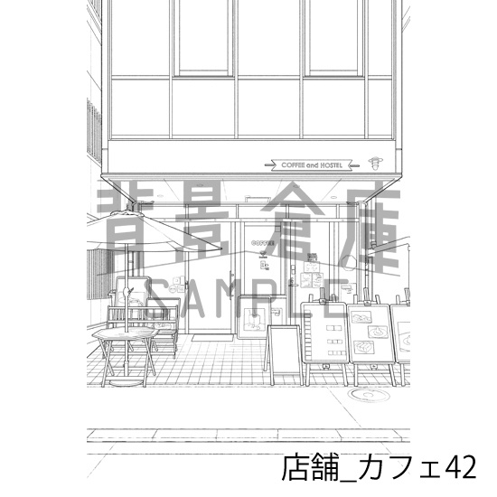 店舗_背景素材集31(カフェ)_トーン