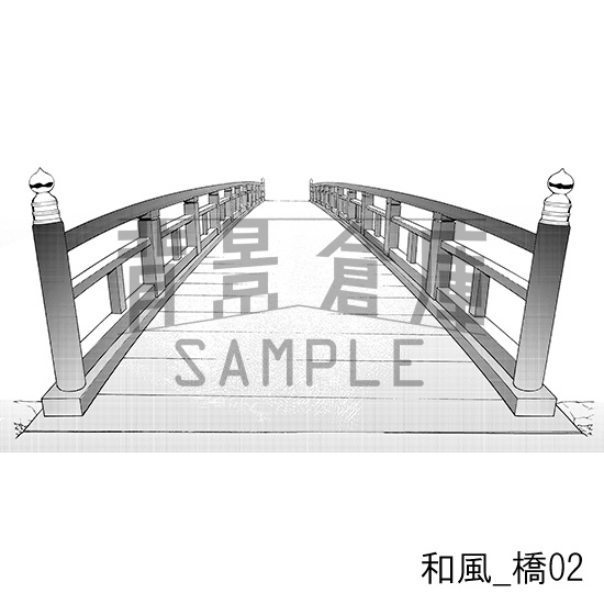 和風_背景素材集4(街並)_トーン