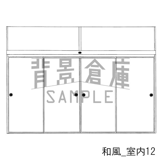 和風_背景素材集7(室内 塀)_トーン