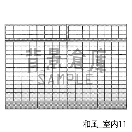 和風_背景素材集7(室内 塀)_トーン