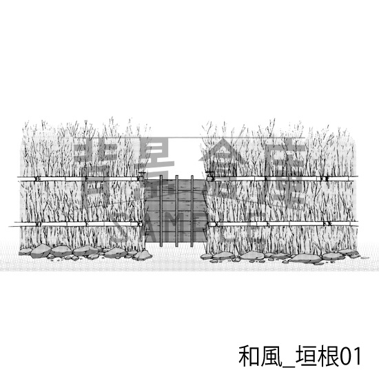 和風_背景素材集7(室内 塀)_トーン