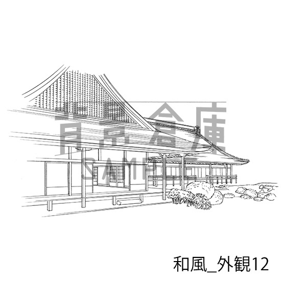 和風_背景素材集9(外観)_トーン