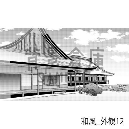 和風_背景素材集9(外観)_トーン