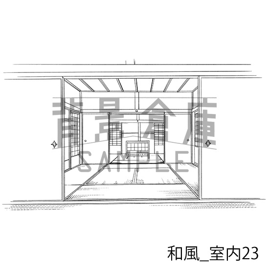 和風_背景素材集10(室内)_トーン