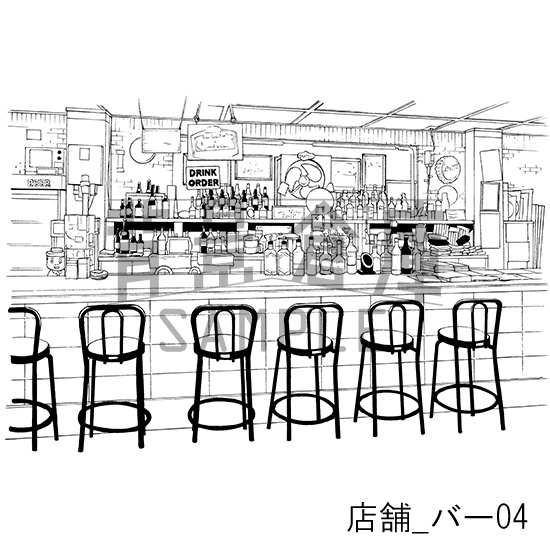店舗の背景集_セット1(バー)