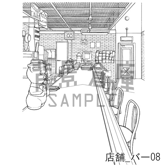 店舗の背景集_セット1(バー)