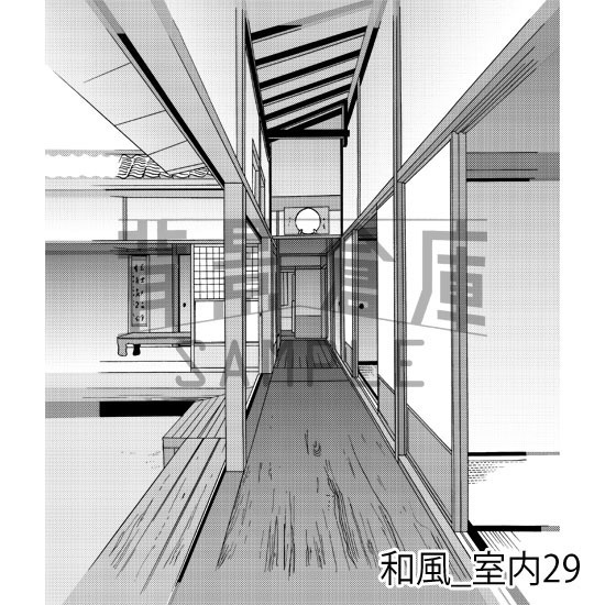 和風_背景素材集11(室内)_トーン