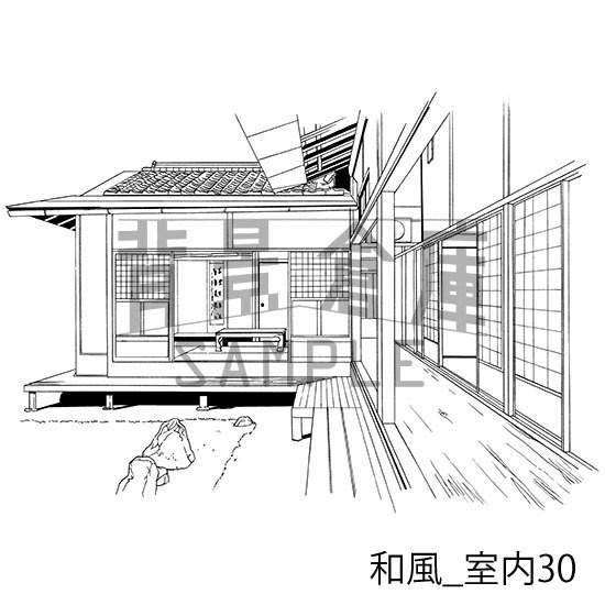 和風_背景素材集11(室内)_トーン