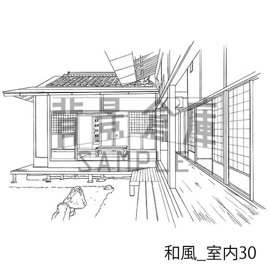 和風_背景素材集11(室内)_トーン