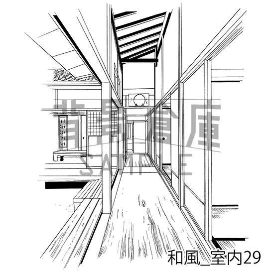 和風_背景素材集11(室内)_トーン