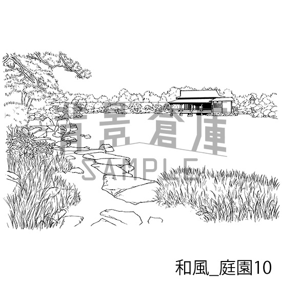 和風の背景集_セット17(庭園)