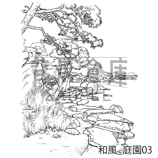 和風の背景集_セット17(庭園)