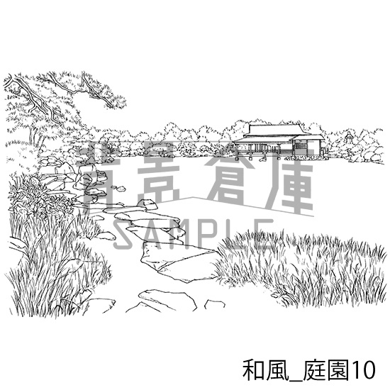 和風の背景集_セット17(庭園)