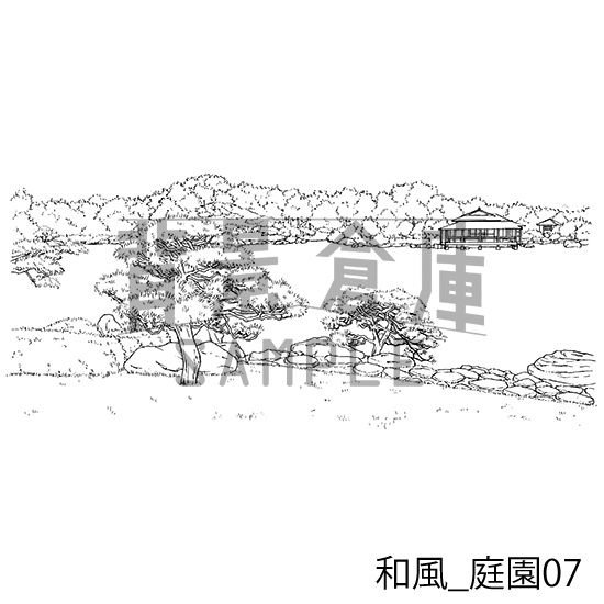 和風の背景集_セット17(庭園)