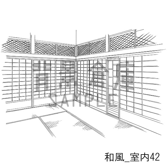 和風_背景素材集16(室内)_トーン