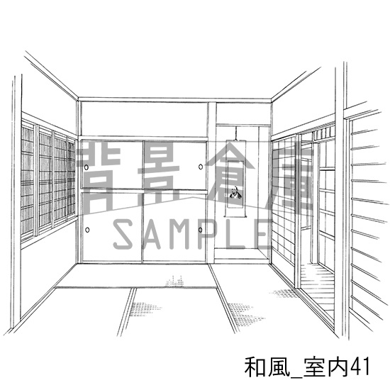 和風_背景素材集16(室内)_トーン