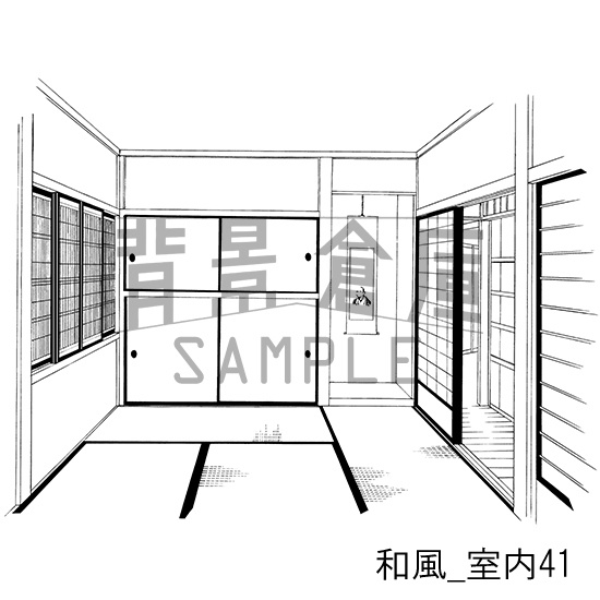 和風_背景素材集16(室内)_トーン