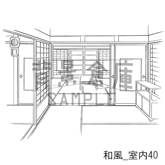 和風_背景素材集16(室内)_トーン
