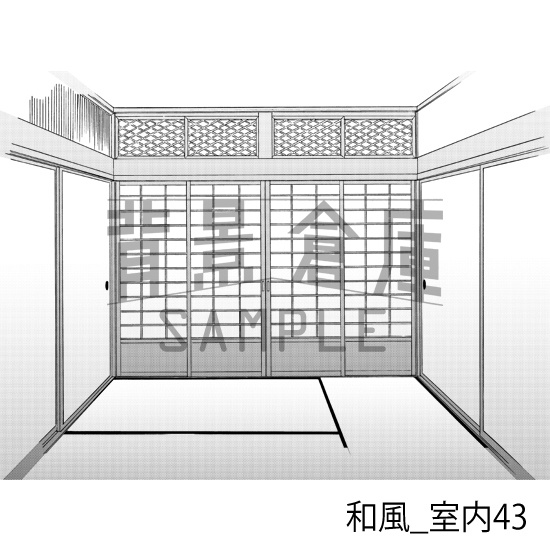 和風_背景素材集16(室内)_トーン