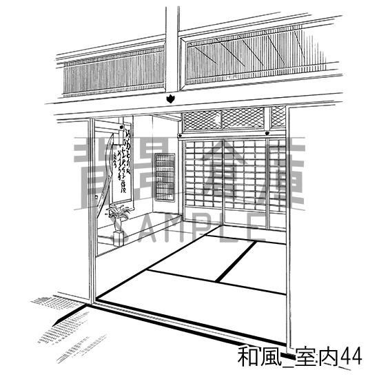 和風_背景素材集16(室内)_トーン