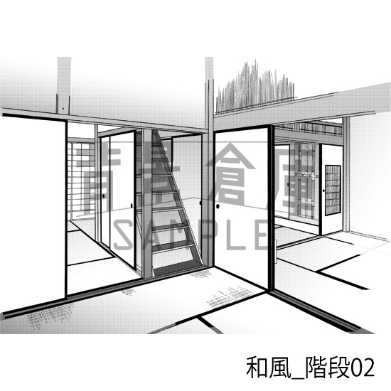 和風_背景素材集16(室内)_トーン
