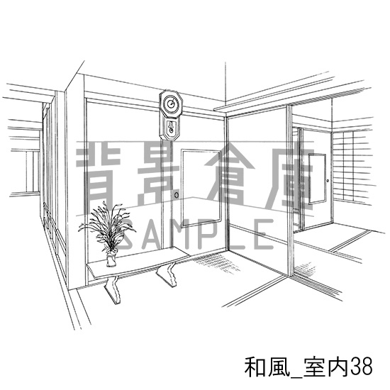 和風_背景素材集16(室内)_トーン