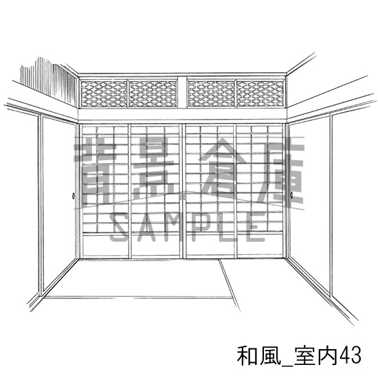 和風_背景素材集16(室内)_トーン