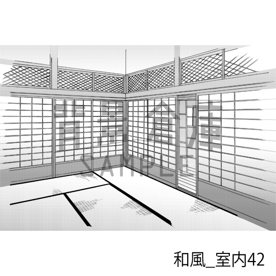 和風_背景素材集16(室内)_トーン