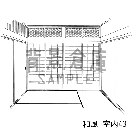 和風_背景素材集16(室内)_トーン