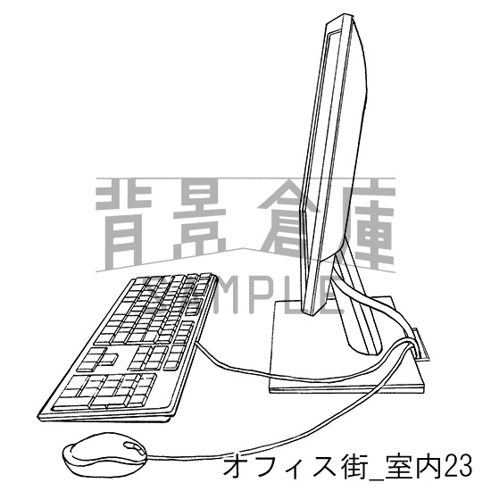 オフィス街の背景集_セット6(室内・PC)